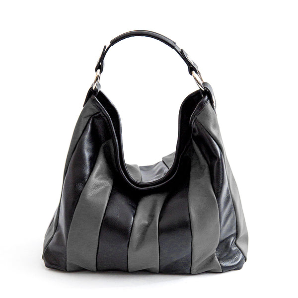 TESSA SMALL - Gray Quilted Nappa Leather Bag