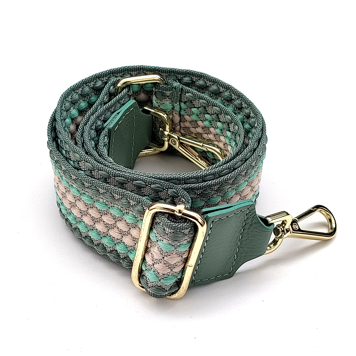 Tiffany Fabric and Leather Shoulder Strap
