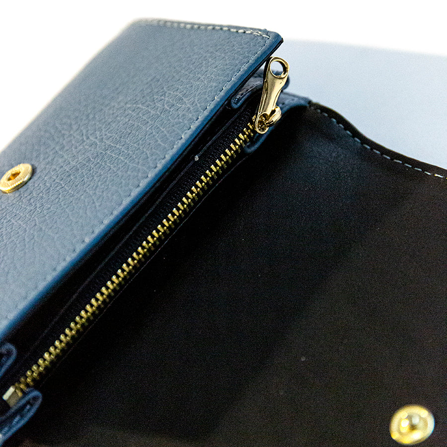 SMALL WALLET in avio dollar leather
