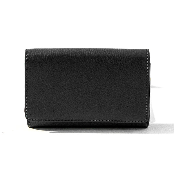SMALL WALLET in black dollar leather