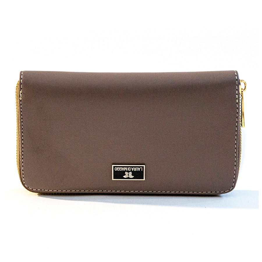 Elegant Taupe Leather Wallet