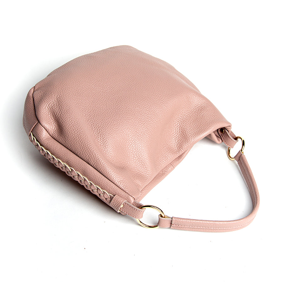 JENNY - Soft bag in antique pink leather