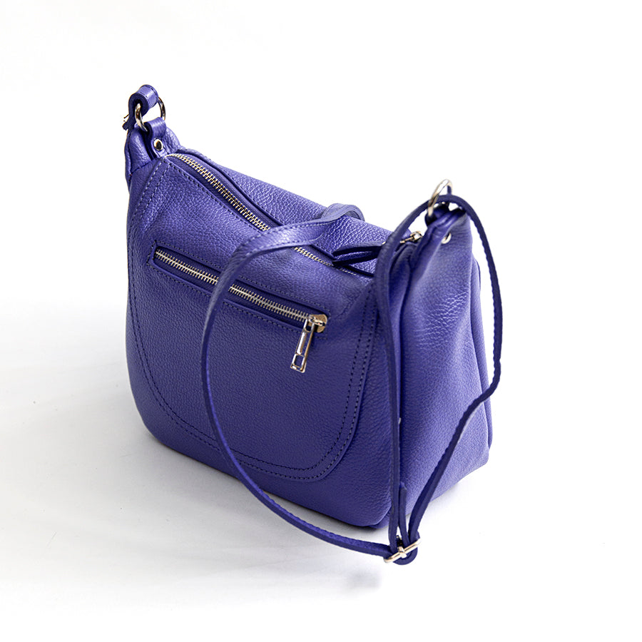 FABIA - Lilac Leather Shoulder Bag