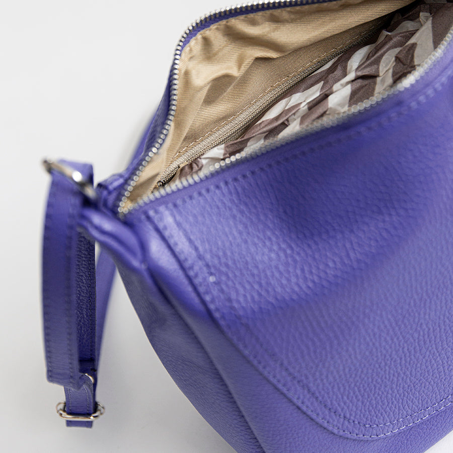 FABIA - Lilac Leather Shoulder Bag