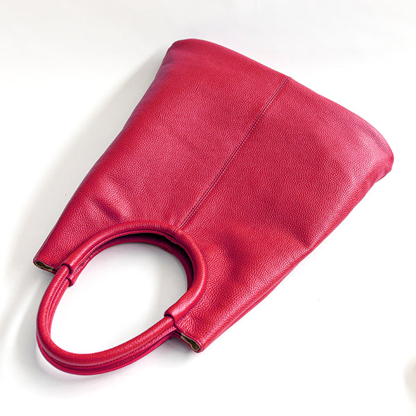 INDIA - Maxi bag with round handle in azalea leather