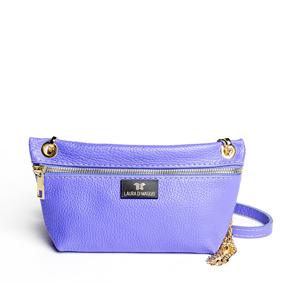 MILLI - Lilac Dollar Print Leather Pouch