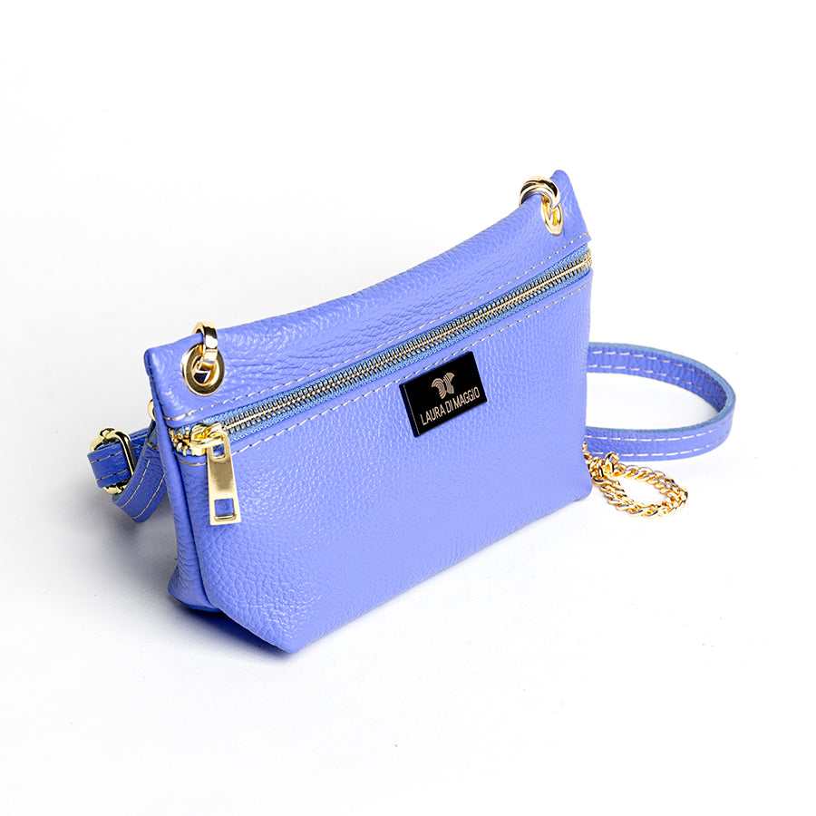 MILLI - Lilac Dollar Print Leather Pouch