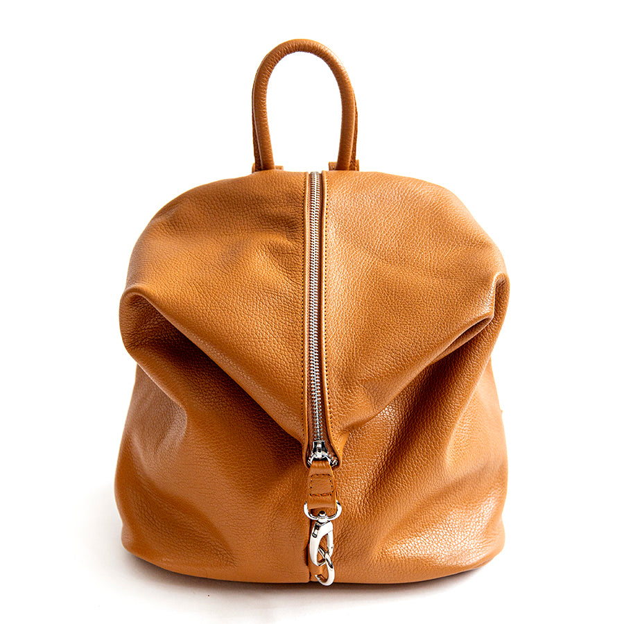 FLIP AM - Leather Zip Backpack