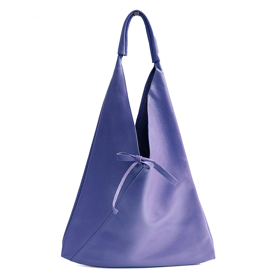 LINA AM - Maxi leather bag in wisteria