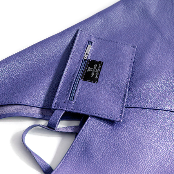 LINA AM - Maxi leather bag in wisteria