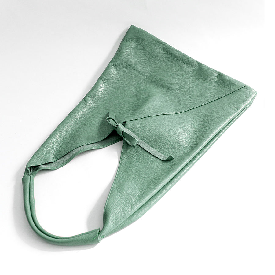 LINA AM - Maxi sacca in pelle menta