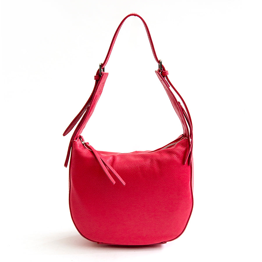 VIKY AM - Bag with adjustable leather handle in azalea