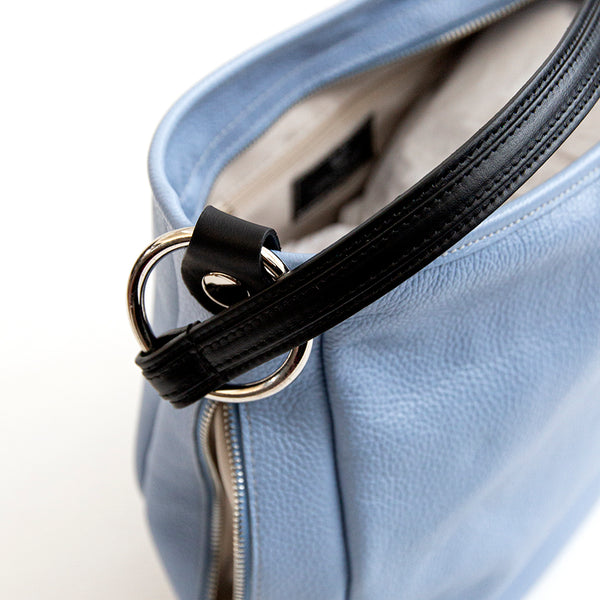 VIVIEN - Bag with blue dollar leather rings