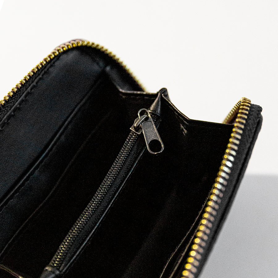 Mini Leather Wallet in Dark Brown