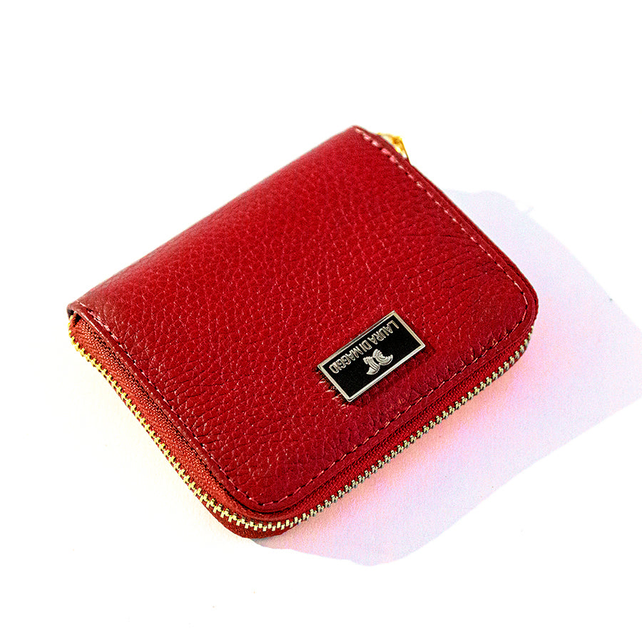 Mini Red Leather Wallet