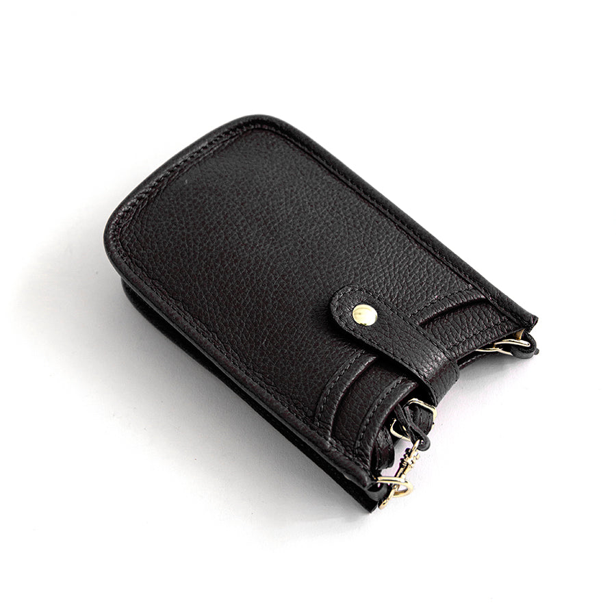 CELL PHONE HOLDER IT - black dollar leather
