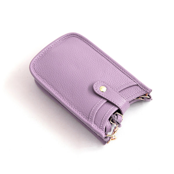 CELL PHONE HOLDER - lilac dollar leather