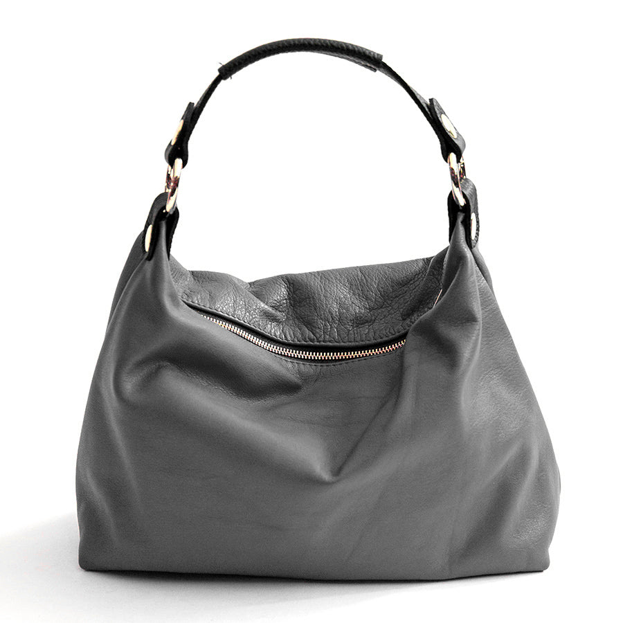 DEMY IT - Gray Nappa Leather Bag