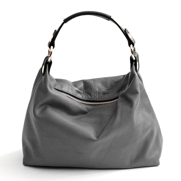 DEMY IT - Gray Nappa Leather Bag