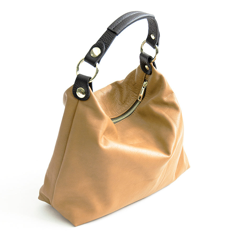 DEMY IT - Borsa in Pelle Nappa Sabbia