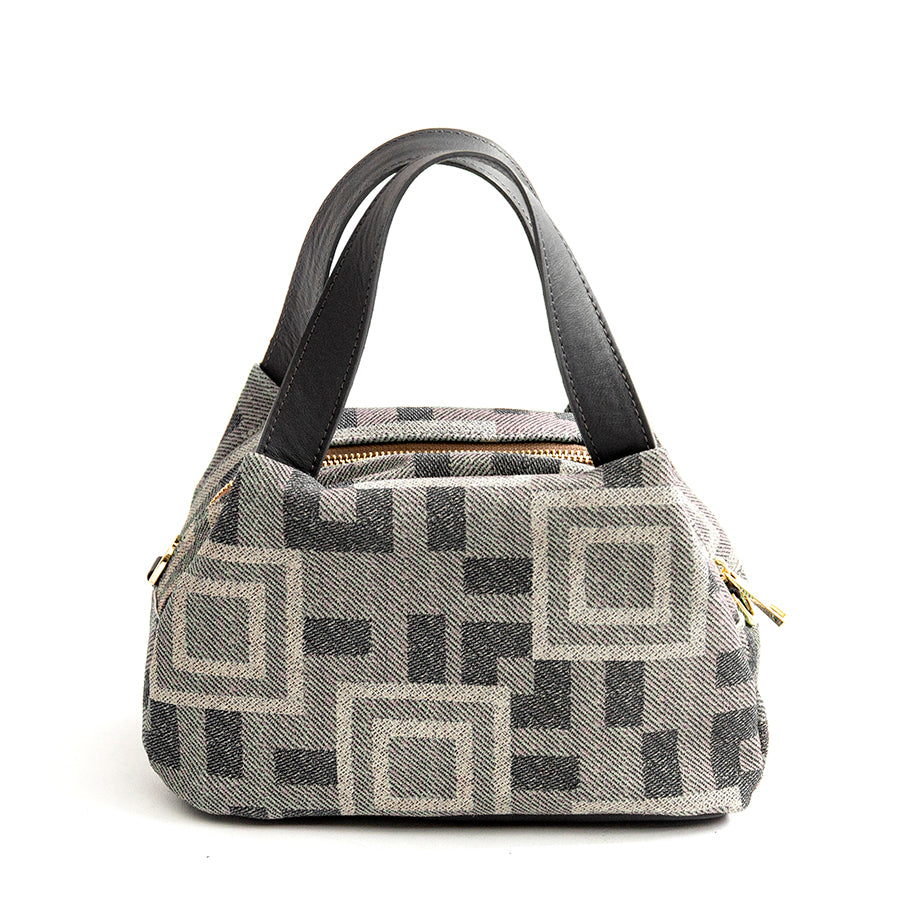FANTASY - Taupe Printed Suede Handbag