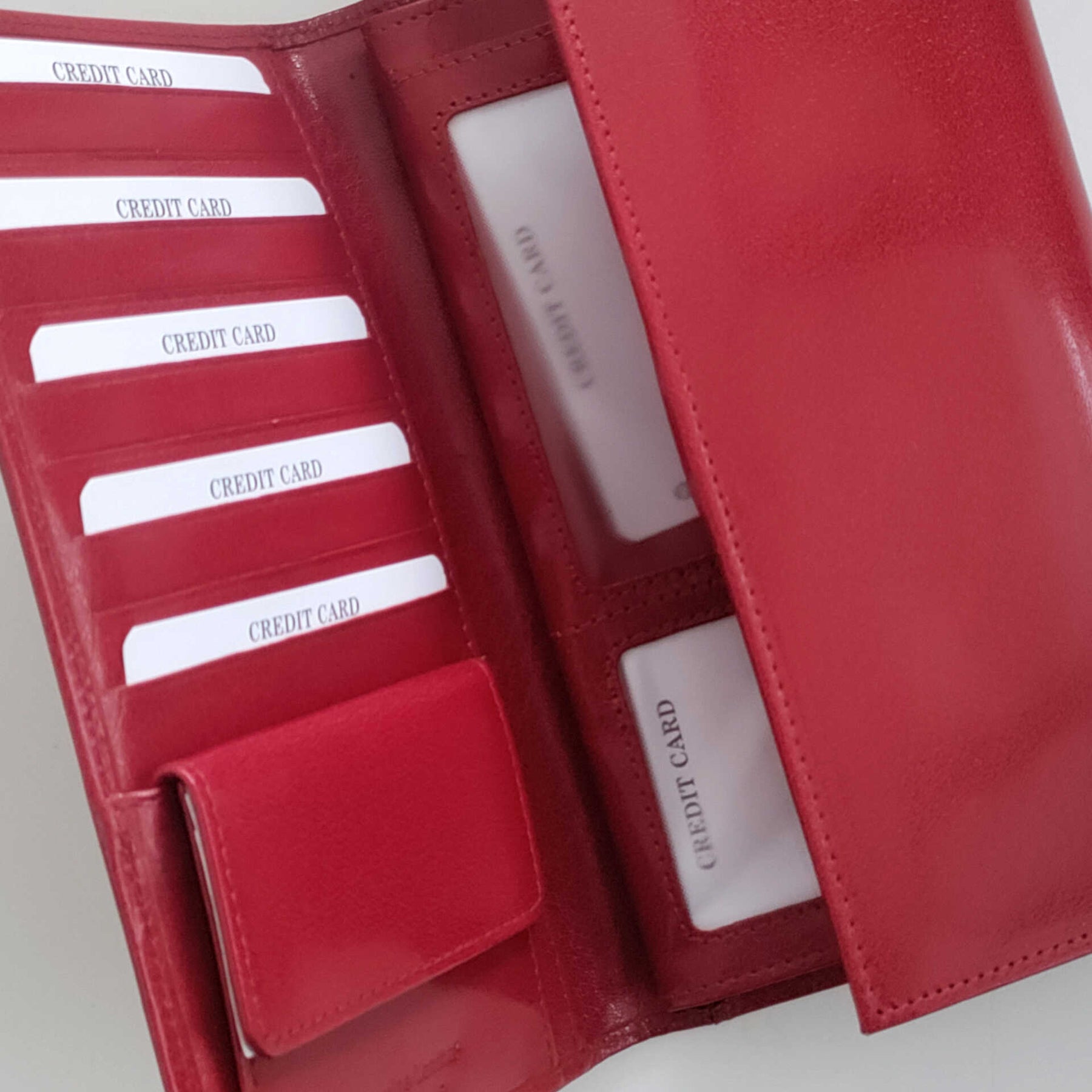 Large Ruby Patent Leather Wallet