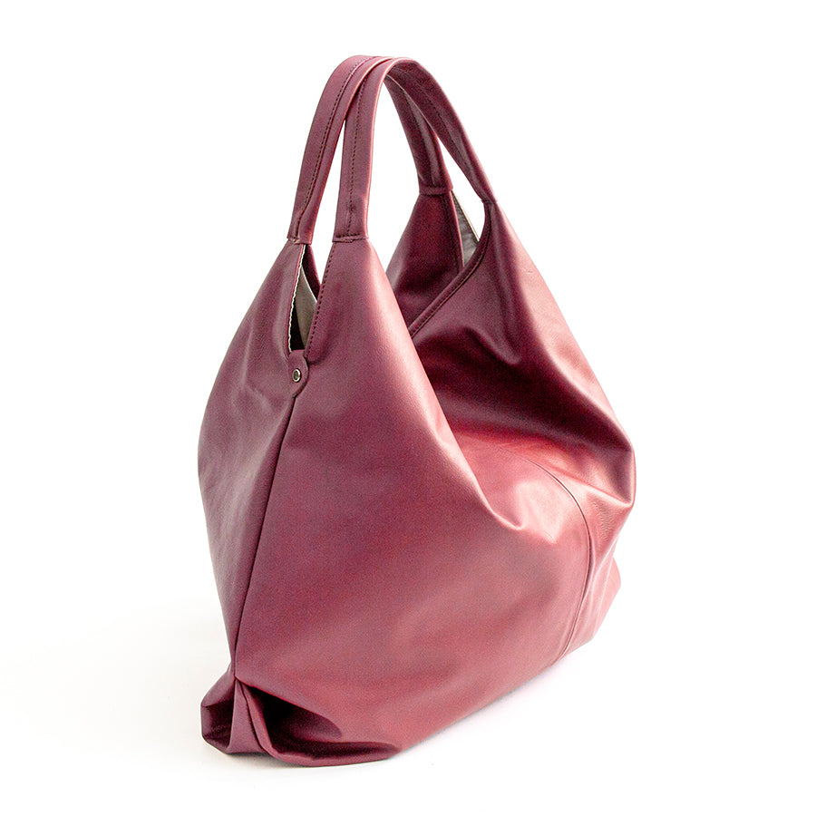 ELSA - Maxi bag in soft mauve nappa leather