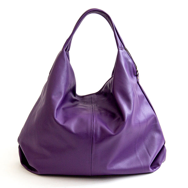 ELSA - Large Purple Nappa Leather Bag