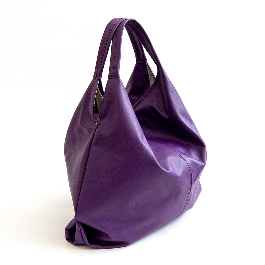 ELSA - Large Purple Nappa Leather Bag