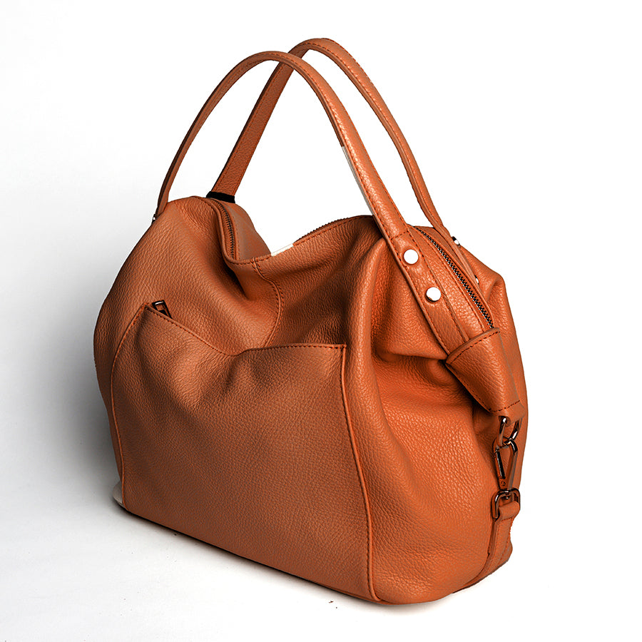FARA - Maxi bag in leather dollar leather