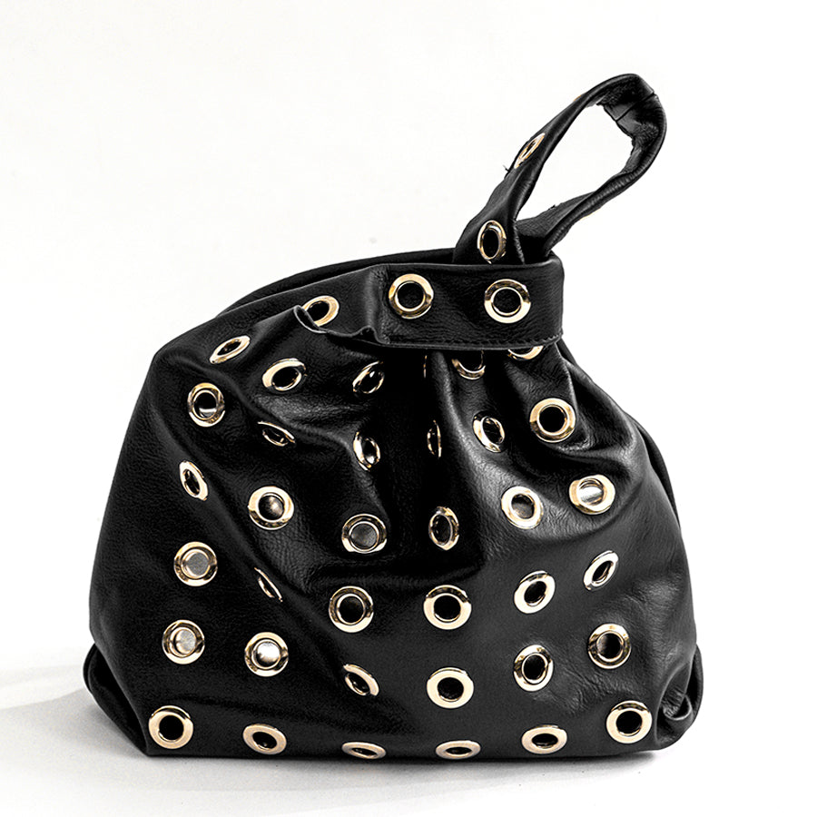 ADELE - Bag with sails in black nappa leather