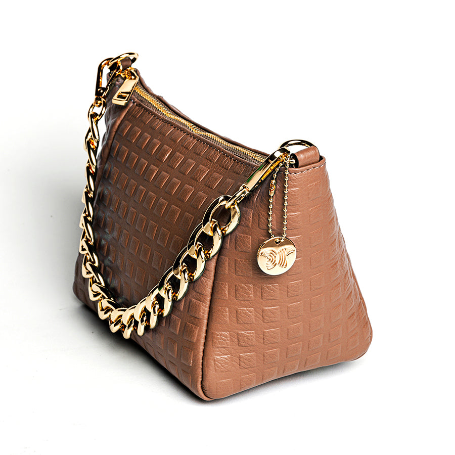 SQUARE MOON - Laser Cut Leather Handbag