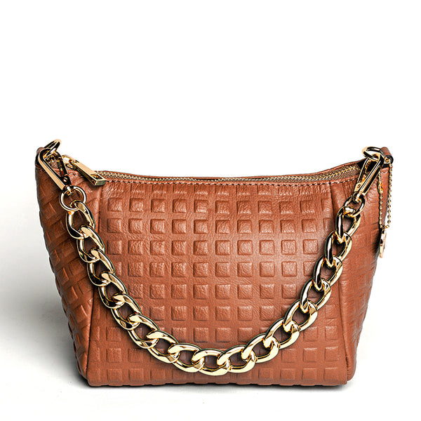 SQUARE MOON - Laser Cut Leather Handbag