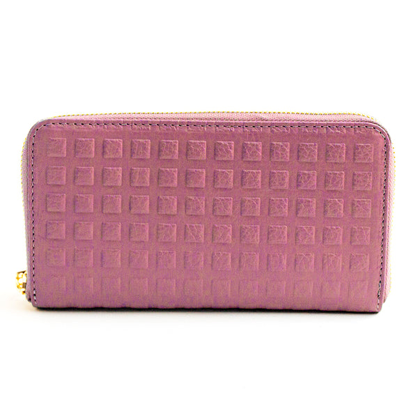 PORTAFOGLIO Grande in pelle malva
