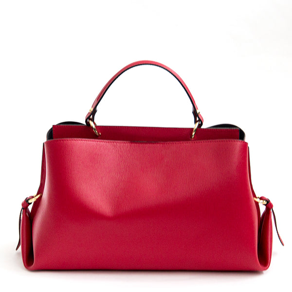 ALEXA IT/AM - structured bag in ruby saffiano leather