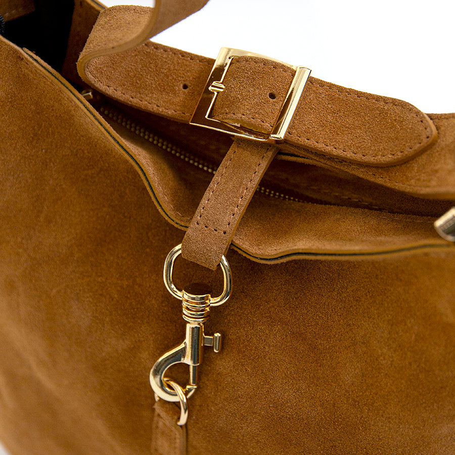 MEG AM - Camel Suede Bag