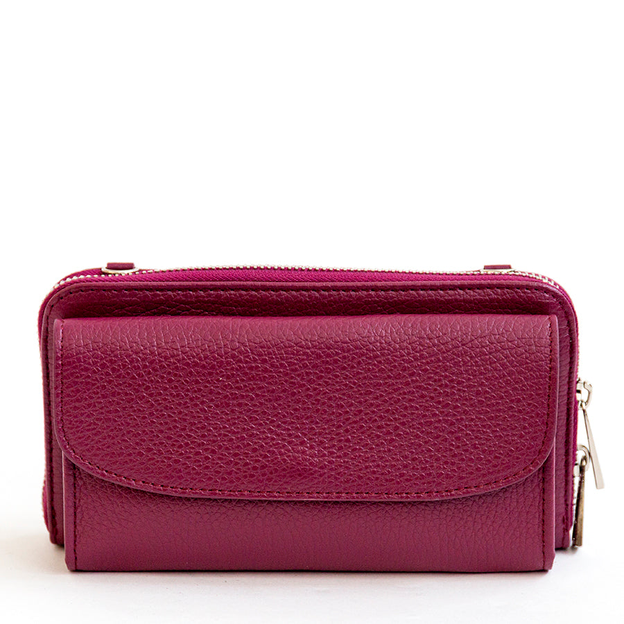 PHONE HOLDER - burgundy dollar leather