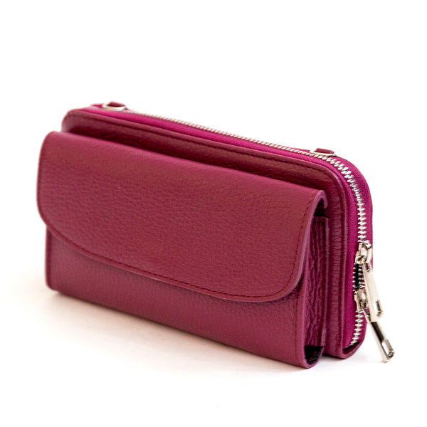 PHONE HOLDER - burgundy dollar leather