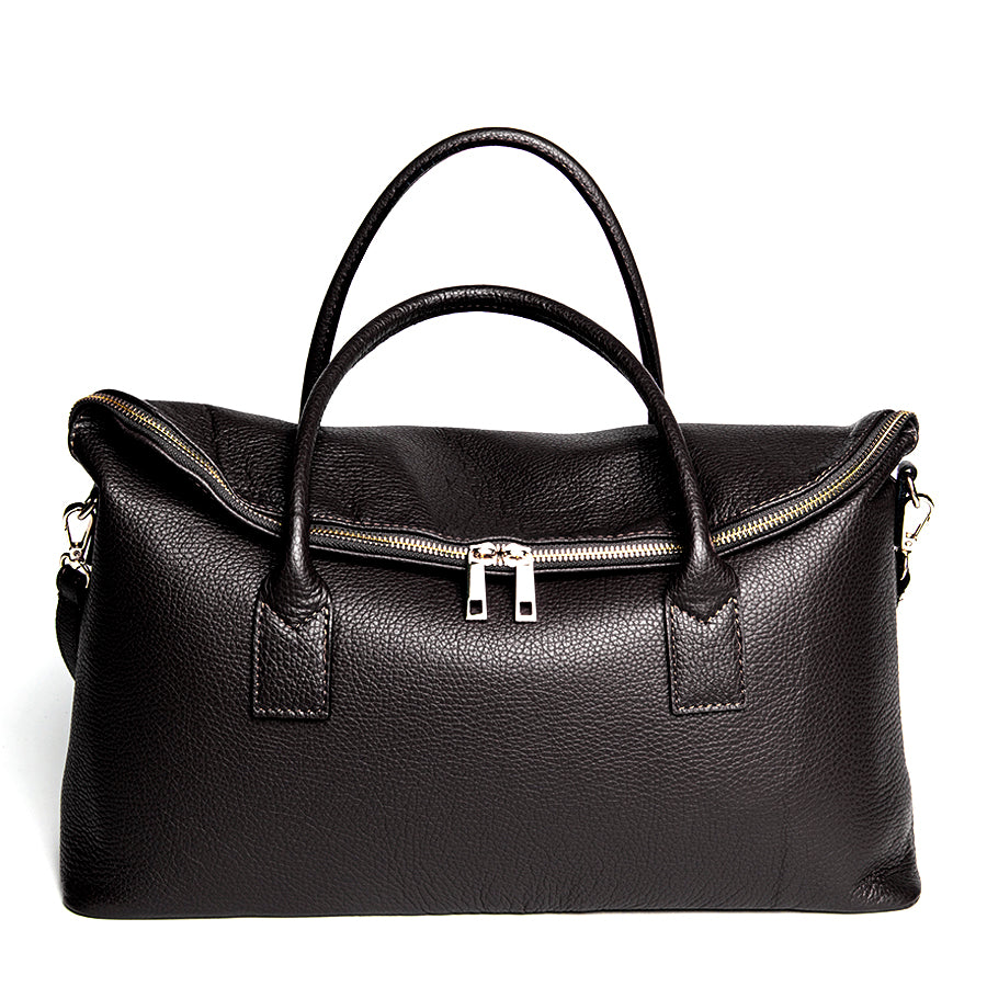 LUX - Shopping in pelle dollaro nero