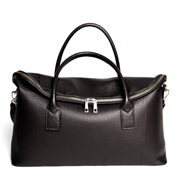 LUX - Shopping in pelle dollaro nero