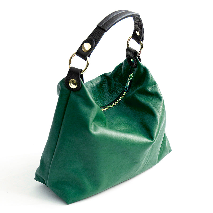 DEMY IT - Soft Nappa Leather Bag in Dark Green