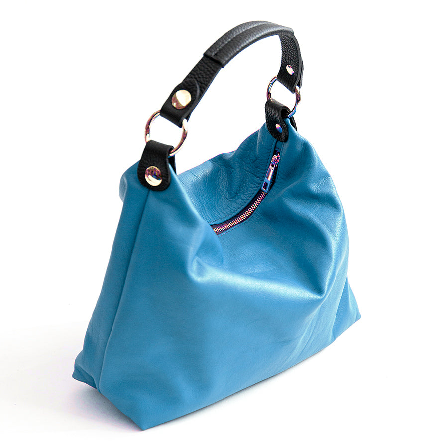 DEMY IT - Sacca in pelle nappa turchese