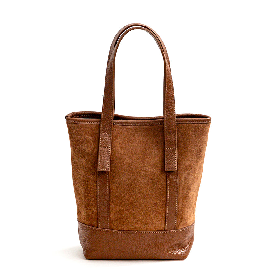 BETTA - Suede and leather shopping bag