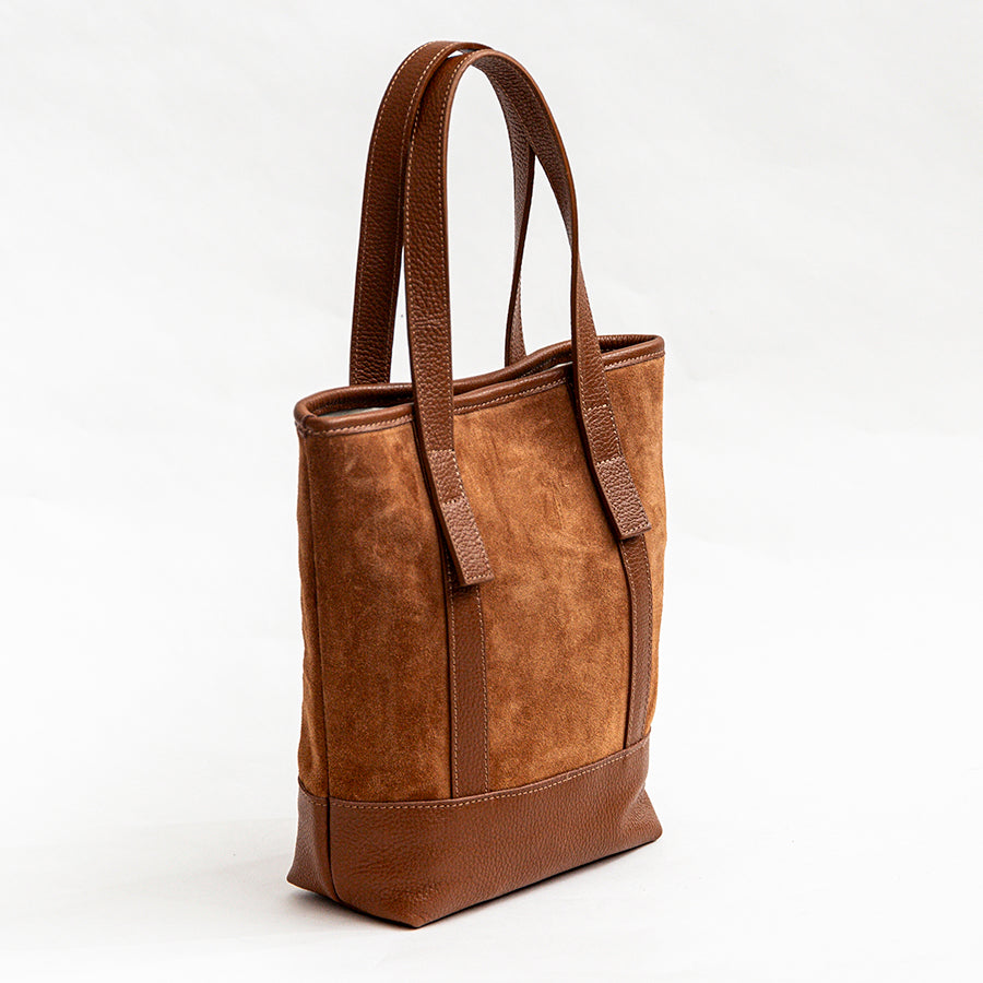 BETTA - Suede and leather shopping bag