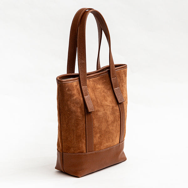 BETTA - Suede and leather shopping bag