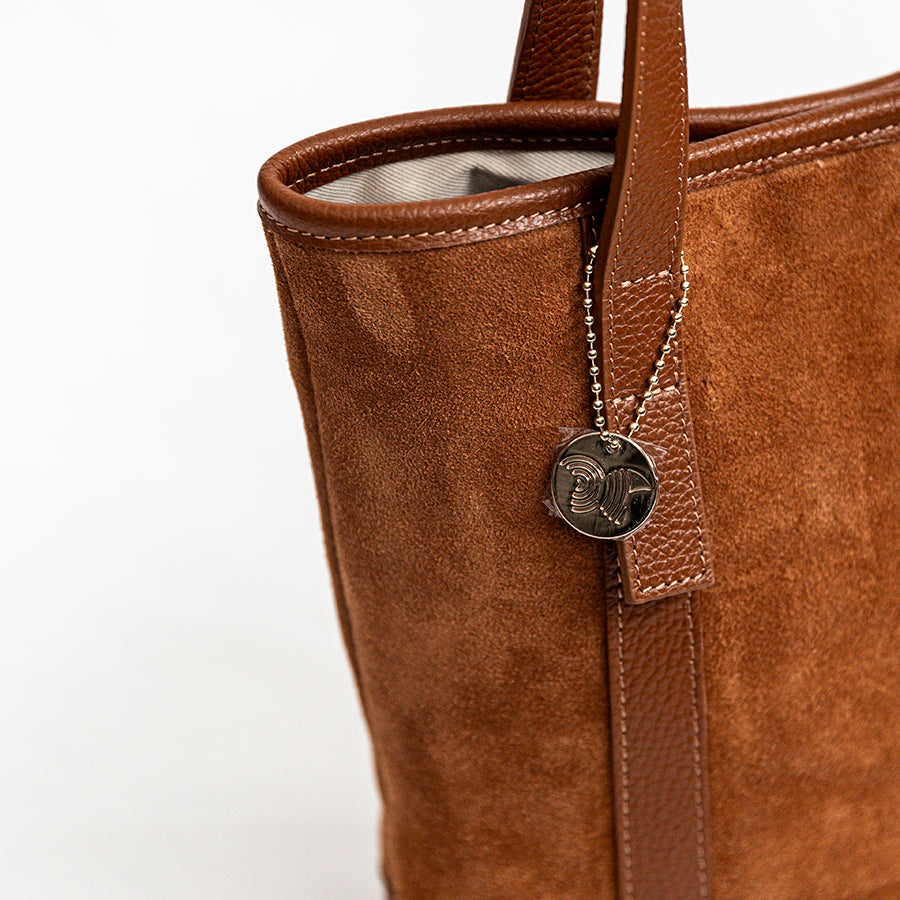 BETTA - Suede and leather shopping bag