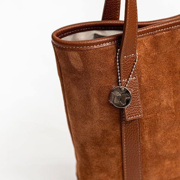 BETTA - Suede and leather shopping bag