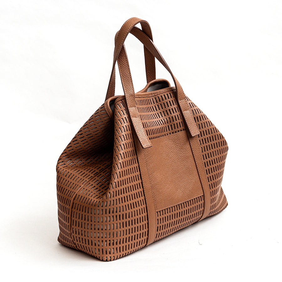 MIAMI MAXI - Perforated leather bag