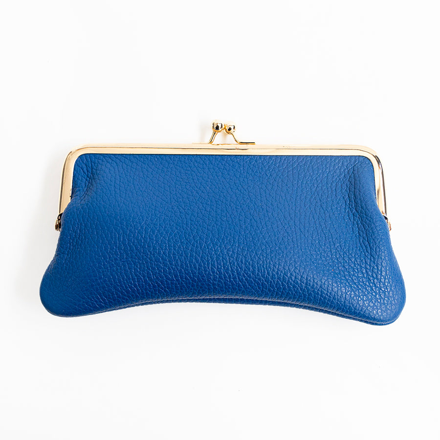 GLASSES CASE - Blue Leather