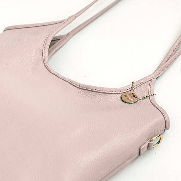 TAMARA - Blush Pink Leather Shopping Bag